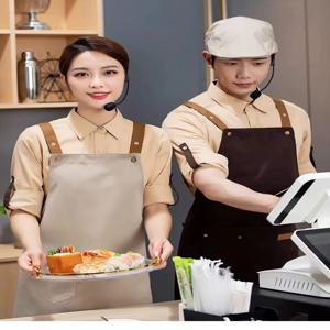 새로운 패션 주방 앞치마 여성 남성 요리사 작업 앞치마 그릴 레스토랑 바 상점 카페 미용 네일 스튜디오 유니폼