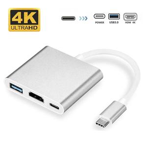 USB C 허브-4K HDMI 호환 PD 충전 도크 USB 3.0 유형 C Macbook iPad Huawei Xiaomi Samsung S20 Dex HDTV 프로젝터