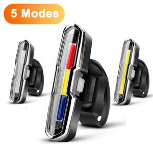 자전거 후면 조명 울트라 브라이트 USB 충전식 고강도 LED 테일 라이트 액세서리 사이클링 산악 자전거