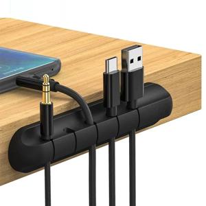 L16 케이블 주최자 실리콘 USB 와인 더 데스크탑 깔끔한 관리 클립 홀더 마우스 헤드폰 와이어