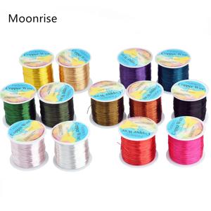 100M/롤 구리 와이어 0.3/0.4/0.5mm 구슬 코드 DIY 쥬얼리 액세서리 만들기