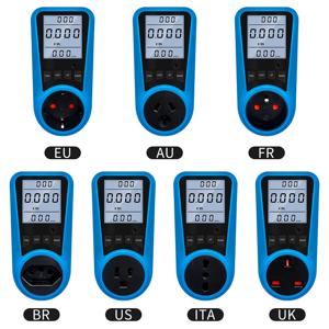디지털 전력계 전력계 소켓 와트 Kwh 전기 소비 측정기 EU 미국 콘센트 에너지 분석기 전류 전압 테스터