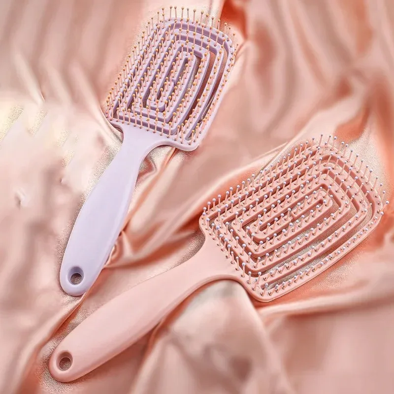 1pcs 마사지 빗 살롱 젖은 헤어 브러시 여성 헤어 스타일링 스타일링 헤어 도구 정전기 방지 엑스 폴리 에이 팅 빗