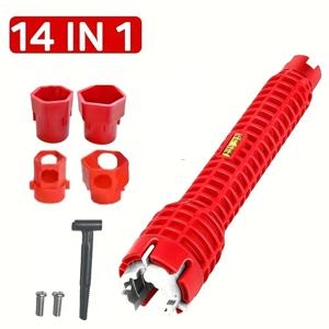 Llave Multiusos 8 en 1 파라 그리포 이 프레가데로, 헤라미엔타 드 더블 카베자 콘 망고 안티데슬리잔트, 디스이노 엑스트라 라르고