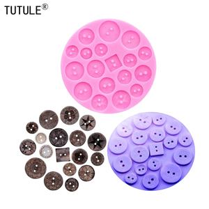 버튼 패턴 버튼 어린이 수제 카디건 버클 액세서리 실리콘 몰드 DIY 클레이 에폭시 수지 액세서리 실리콘 몰드