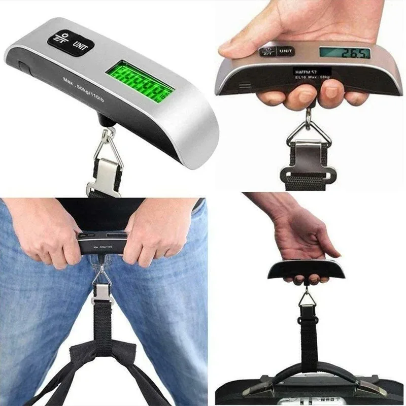 50kg 10g 디지털 저울 전자 저울 주방 수하물 걸이형 저울 무게 가방 여행 저울 수하물 가방 무게 도구