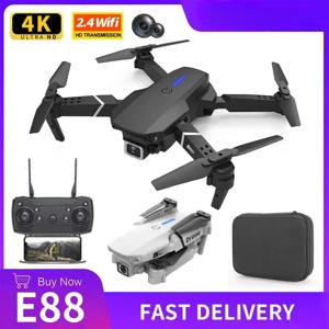 2024 E88 Pro WIFI FPV 드론, 광각 4K/1080P HD 카메라, 높이 고정, 접이식 RC 쿼드콥터 헬리콥터 장난감 선물