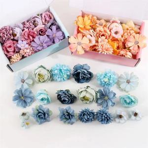 1 가방 인공 꽃 머리 홈 장식 웨딩 꽃 벽 장식 DIY 헤어 액세서리 코사지 수제 공예 재료