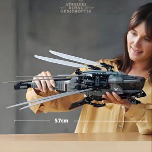MOC 1369PCS Inventor Dune Atreides 로얄 Ornithopter 헬리콥터 빌딩 블록 건설 벽돌 세트 장난감 어린이 파티 Gif