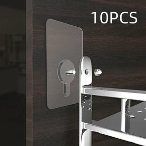 10Pcs PVC 강한 접착제 손톱 벽 포스터 원활한 벽 후크 방수 내구성 투명 주방 욕실 나사 걸이 걸이