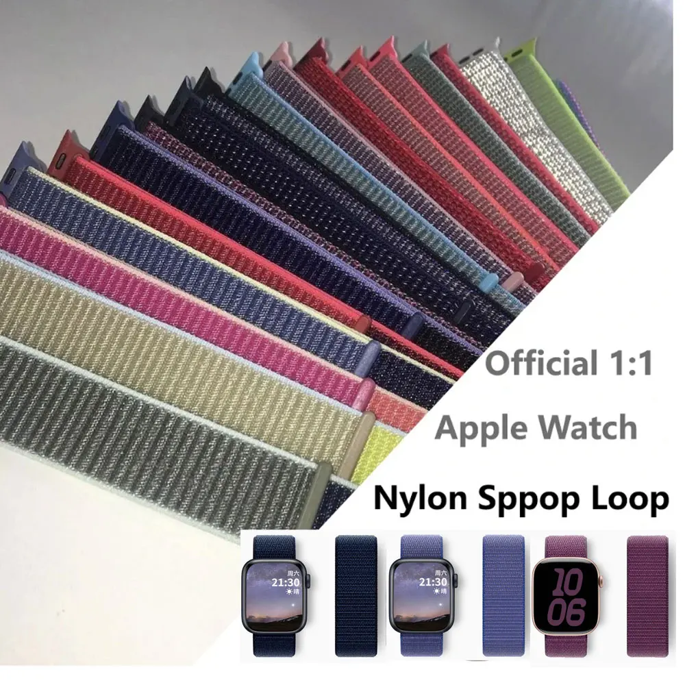 Apple Watch 밴드 용 나일론 루프 Ultra-2 49mm 44mm 40mm 45mm 41mm 스포츠 프라이드 팔찌 iwatch 스트랩 시리즈 9 8 se 7 6 5 4 3