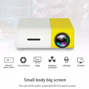 YG300 야외 휴대용 프로젝터 홈 미니 무선 전화 화면 안드로이드 HD 프로젝터 홈 침실 wallor 모바일 프로젝션