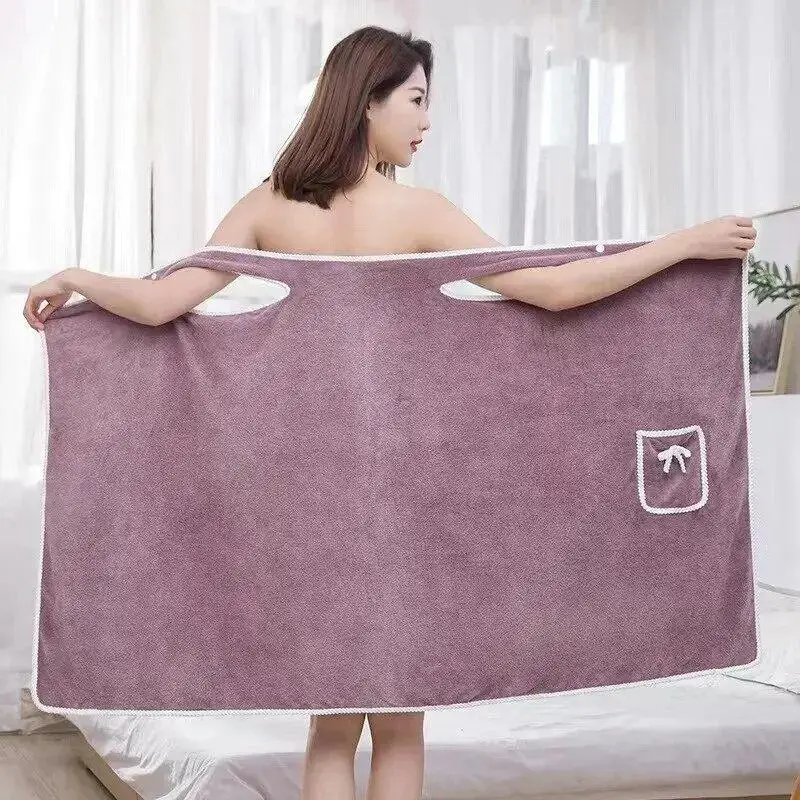 여자 목욕 타올 여자 착용 가능 140*85Cm 빠른 건조 목욕 해변 스파 목욕 가운 세탁 의류, 샤워 목욕 및 체육관 타월