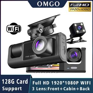 3 채널 WIFI 자동차 DVR HD 1080P 차량 대시 캠 내부 3 방향 카메라 DVR 레코더 비디오 등록자 미니 Dashcam 캠코더