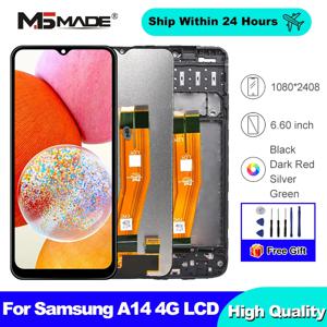 삼성 갤럭시 A14 4G LCD 디스플레이 터치 스크린 디지타이저, LCD 수리 부품, 삼성 A14 LTE A145F A145M A145P A145R, 6.6 인치