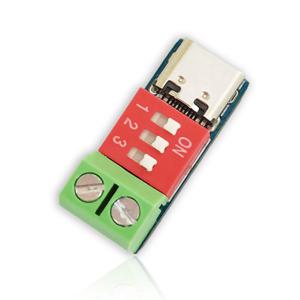 Type-C PD QC 트리거 5V~20V 다이얼 코드 조정 DC 전압 전원 모듈 다이얼 조정 전압 고속 충전 디코이 모듈