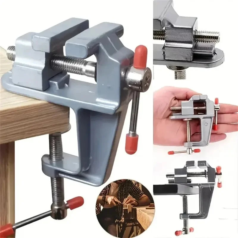 1pc 미니 알루미늄 취미 바이스 - 소형 다기능 클립 작업대, 소형 수리 및 DIY 프로젝트 - 내구성, 조절 가능