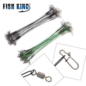 NGB 20pcs 16/20/25cm 안티 물린 스틸 와이어 리더 가죽 끈 회전 낚시 미끼 액세서리 파이크베이스와 50LB 낚시