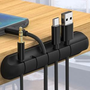 1/2pcs 실리콘 USB 케이블 주최자 케이블 와인 더 데스크탑 깔끔한 관리 클립 마우스 헤드폰 와이어 주최자에 대 한 케이블 홀더