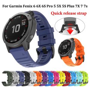 Garmin Fenix ​​6 6S 6X 7X 7 Pro 5 5X 5S 3HR 955 퀵 핏 스트랩 Fenix7X Fenix7 손목 밴드 용 22mm 26mm 실리콘 스마트 시계 밴드