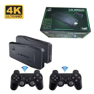 M8 게임 콘솔 내장 20000 + 64GB 2인용 무선 컨트롤러 2.4G 스틱 4K HD PS1 GBA 비디오 어린이 크리스마스 선물