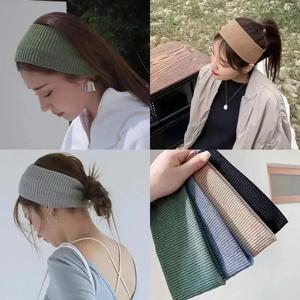 스포츠 사이클링 워시 페이스 헤어 밴드 여성용 부드러운 한국어 코튼 니트 머리띠 여성용 Bandanas 패션 헤어 액세서리