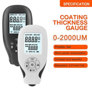 HW-300 자동차 코팅 두께 게이지 0-2000UM 자동차 페인트 필름 두께 측정기 자동차 코팅 측정 도구 자동차 페인트 측정기