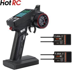 HotRC CT-8A 2.4Ghz 8CH FHSS 송신기 원격 제어 라디오 시스템 CT8A, RC 자동차 선박 탱크 모델 용 F-08A PWM 수신기 포함