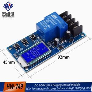 DC 6-60V 30A 납산 태양 전지 충전 컨트롤러 보호 보드 충전기 시간 스위치 12V 24V 36V 48V 배터리 용량