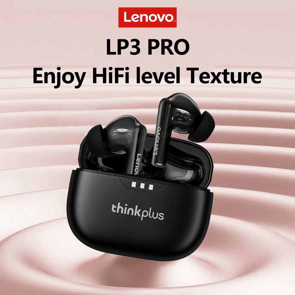 100% 오리지널 Lenovo 헤드폰 무선 Bluetooth 5.2 이어 버드 HiFi 스테레오 소음 감소 헤드폰 터치 컨트롤 250mAH New