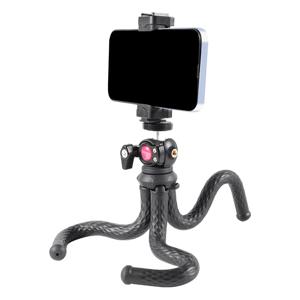 Ulanzi FT-01 Octopus 삼각대 1/4 ''나사 볼 헤드 콜드 슈 스마트 폰 클립 Selfie 스틱이있는 전화 SLR DSLR 카메라 용 유연한