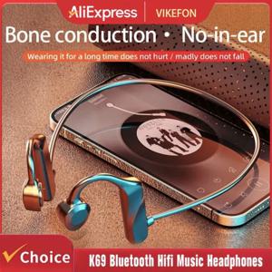 K69 골전도 이어폰 Bluetooth Hifi 음악 헤드폰 스포츠 이어훅 무선 헤드셋(마이크 포함) 방수 이어버드