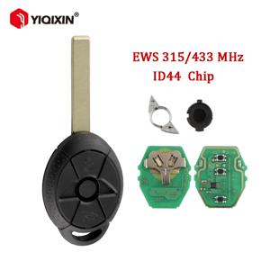 YIQIXIN 3 버튼 315/433Mhz 오래된 BMW 미니 쿠퍼 S R50 R53 2005-2007 EWS 시스템 HU92 Uncut Blade No Chip 용 원격 자동차 키