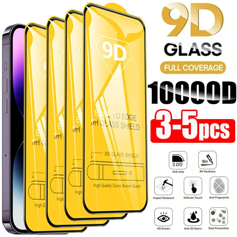 9D 화면 보호기 강화 유리 iPhone 14 13 12 11 Pro Max 보호 유리 iPhone X XR XS Max 7 8 6S 14 Plus