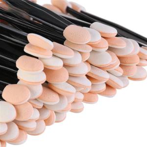 도매 50/30Pcs 일회용 아이 섀도우 브러쉬 휴대용 더블 엔드 스폰지 아이 섀도우 애플리케이터 뷰티 메이크업 도구