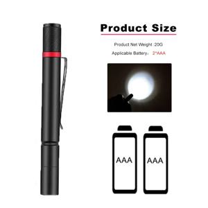프리미엄 XPE 램프 비즈가 장착된 초소형 LED 손전등 IP67 방수 펜 라이트 비상, 캠핑, 야외용 휴대용 조명