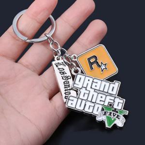 게임 PS4 GTA5 키 체인 GTA V Grand Theft Auto 5 스타 Muti 펜던트 열쇠 고리 남성용 패션 키 홀더 쥬얼리