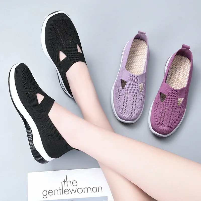 여성 신발 여름 2025 여성용 컴포트 스니커즈 Soft Sole Mom Ladies Shoes 세일 신발 무료 배송