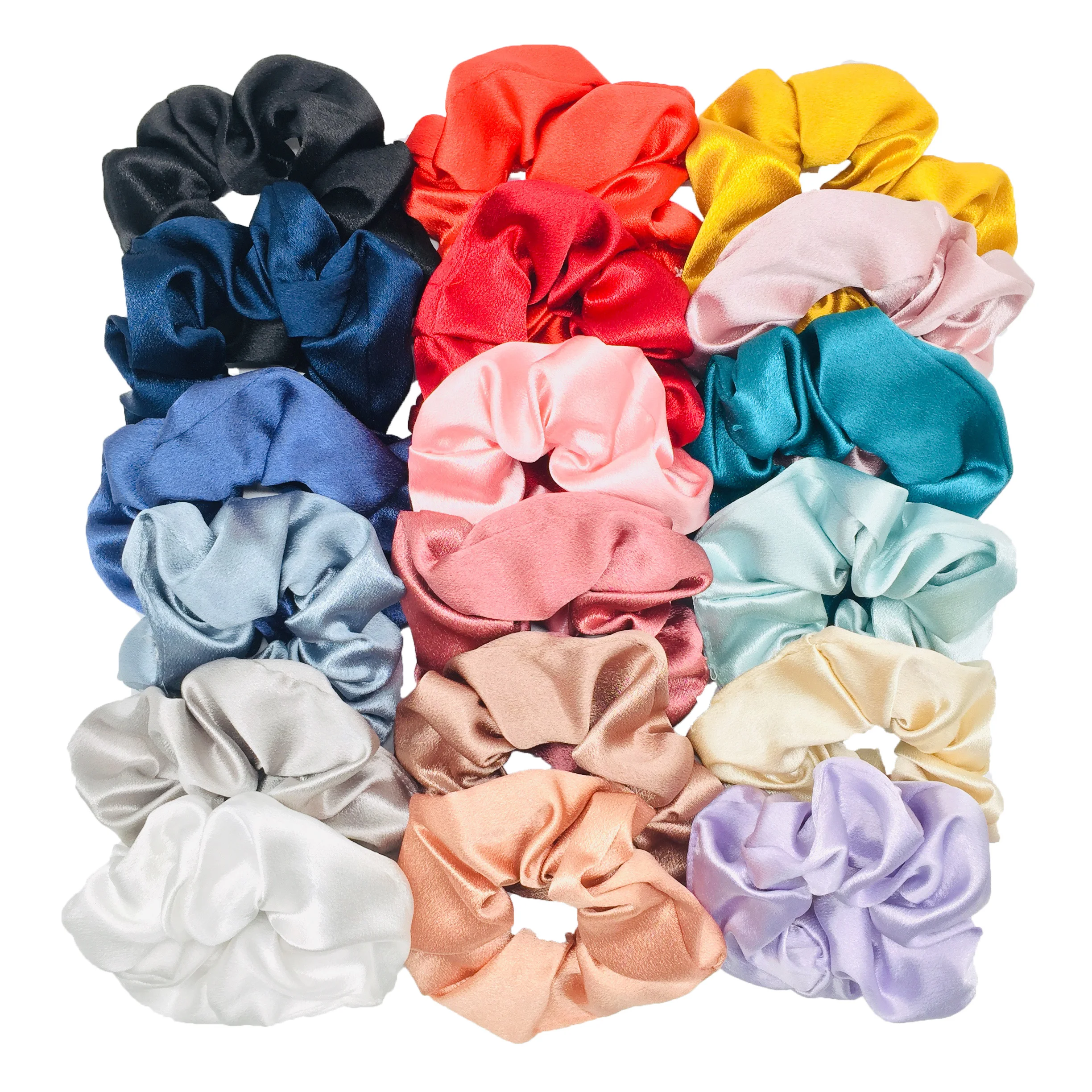 10/5 개/몫 액세서리 여자 여자 부드러운 새틴 머리 Scrunchies 솔리드 탄성 우아한 고무 밴드 모자를 쓰고 있죠 홀더 Scrunchy 블랙