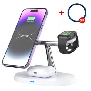 Magsafe iPhone 16 15 14 13 12 Apple Watch 8 7 6 Airpods Pro 고속 충전 스테이션용 30W 3 in 1 자기 무선 충전기 스탠드