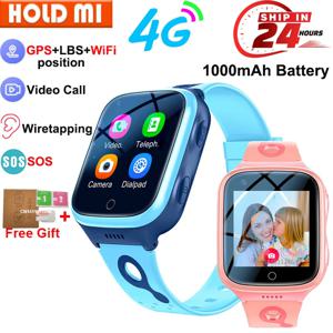 큰 판매 1000mAh 어린이 스마트 시계 4g GPS WiFi 전화 시계 비디오 통화 추적기 위치 SOS 통화 모니터 어린이 선물 Smartwatch