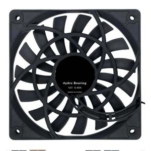 무소음 PWM 냉각 선풍기 슬림 12mm, 조용한 섀시 쿨러, 컴퓨터 PC 케이스, 120x120x12mm, DC 12V, 0.25A, 1400RPM, 120mm, 12cm
