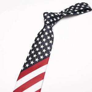 넥타이 패션 클래식 미국/미국 넥타이 플래그 인쇄 캐주얼 여성 넥타이 남성 파티 웨딩 Neckwear Cravate 비즈니스 파티 넥타이