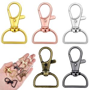10PCS 회전 후크 키 체인 클립 후크 D-링 클립 매는 밧줄 하드웨어 키 체인 만들기 매는 밧줄 만들기 지갑 하드웨어 DIY 공예