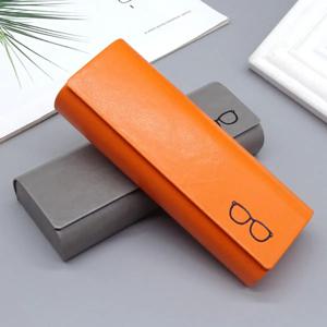 1pc 여성을위한 내구성 인공 가죽 안경 케이스 휴대용 근시 원시 안경 홀더 스트레스 방지 상자