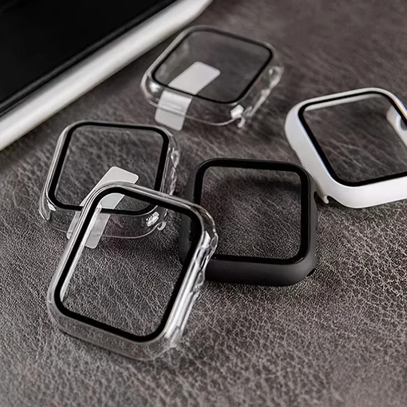 Apple Watch 케이스 용 유리 + 무광택 시계 커버 45mm 41mm 44mm 40mm 42mm 38mm Iwatch SE 9 8 7 6 5 4 3 2 용 범퍼 + 화면 보호기