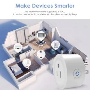 10A 스마트 와이파이 소켓 미국 플러그 전화 APP 원격 음성 제어 Alexa Google 홈 자동에 대 한 100-240V 무선 타이머 스위치 콘센트