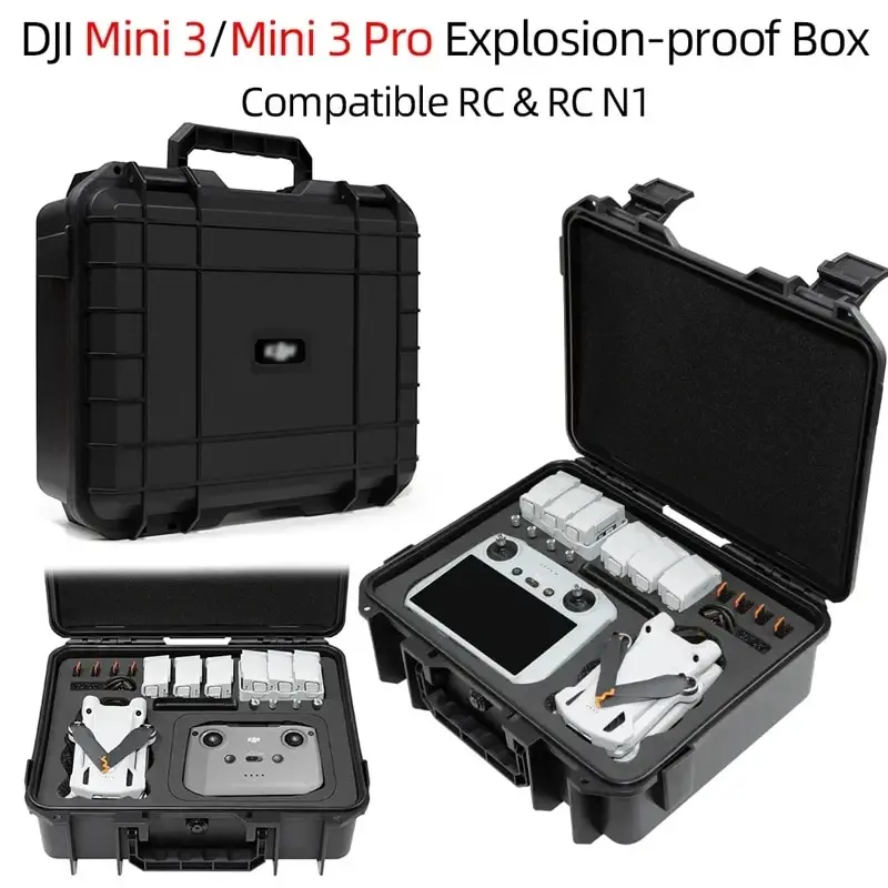 DJI 미니 3 케이스 방폭 케이스 미니 3 프로 가방 휴대용 방수 상자 하드 쉘 대용량 액세서리 케이스