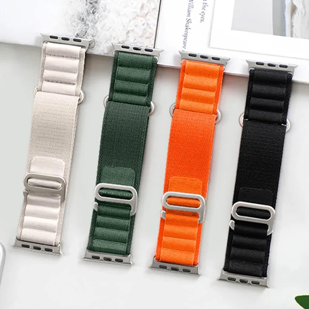 Apple Watch 스트랩 용 알파인 밴드 울트라 49mm 45mm 44mm 40mm 41mm 42mm 44mm 나일론 코레아 팔찌 iWatch 시리즈 9 8 SE 4 3 7 6 5