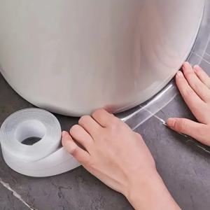 방수 투명 PVC 자체 접착 테이프, 욕실, 화장실, 싱크대, 부엌에 적합, 슈퍼 접착, 1 롤!
